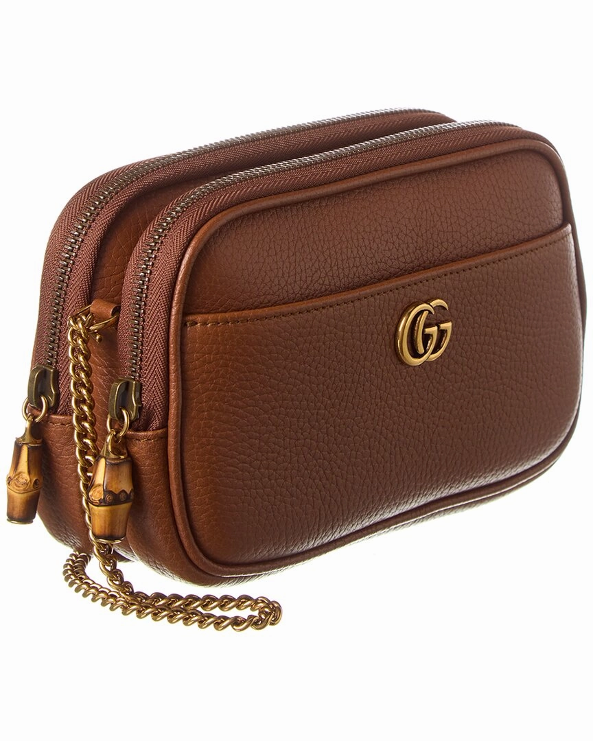 Gucci Double G Super Mini Leather Crossbody