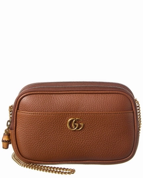 Gucci Double G Super Mini Leather Crossbody