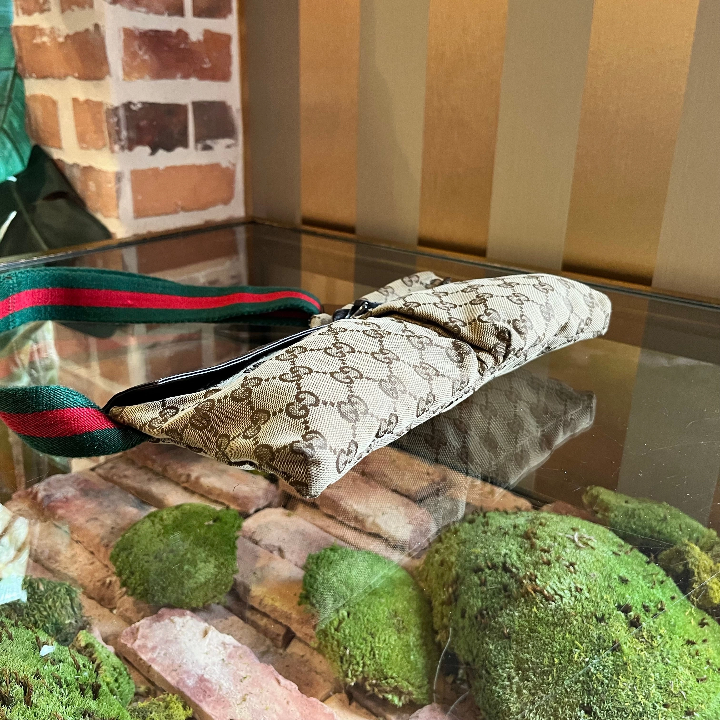 GUCCI GG Canvas Double Pocket Belt Bag