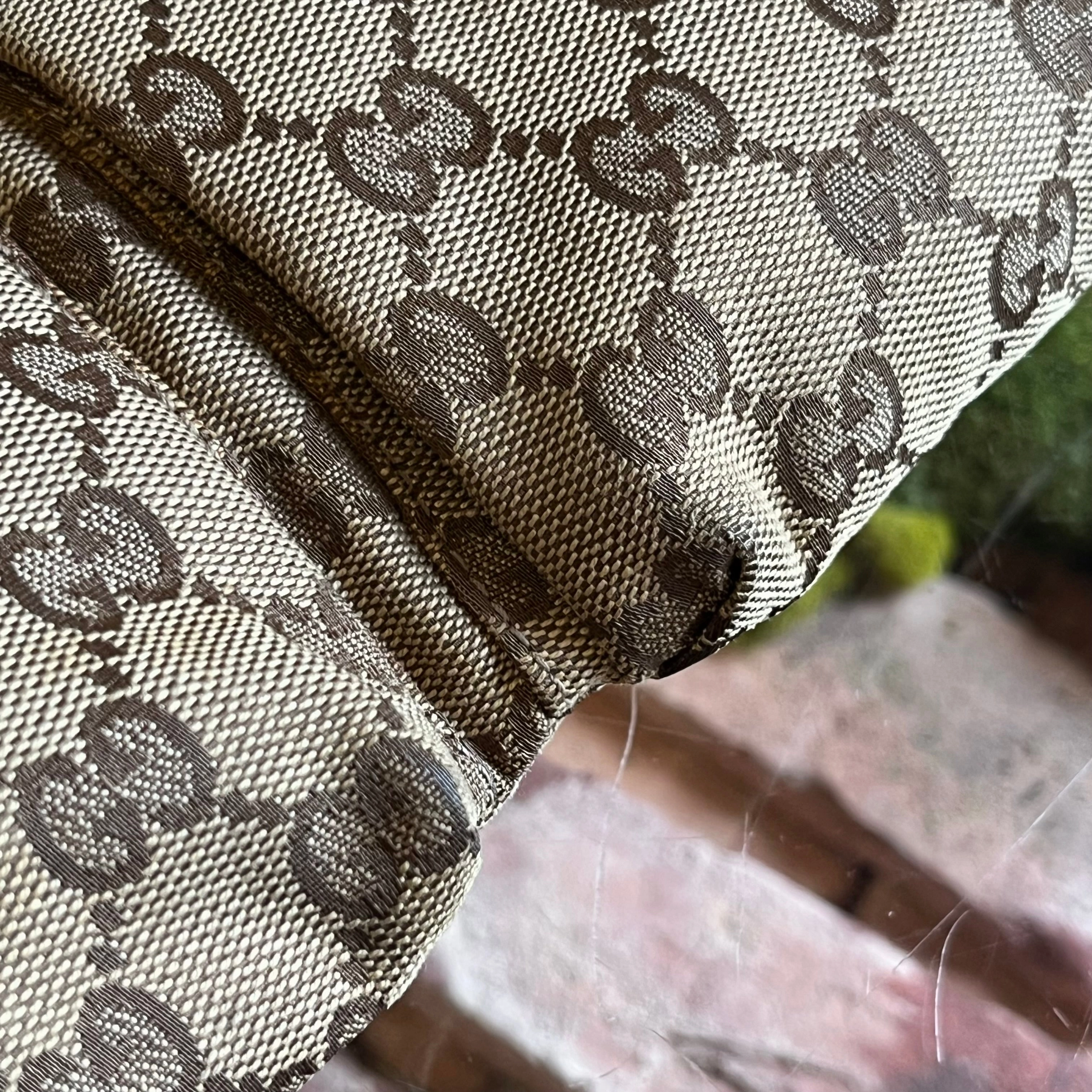 GUCCI GG Canvas Double Pocket Belt Bag