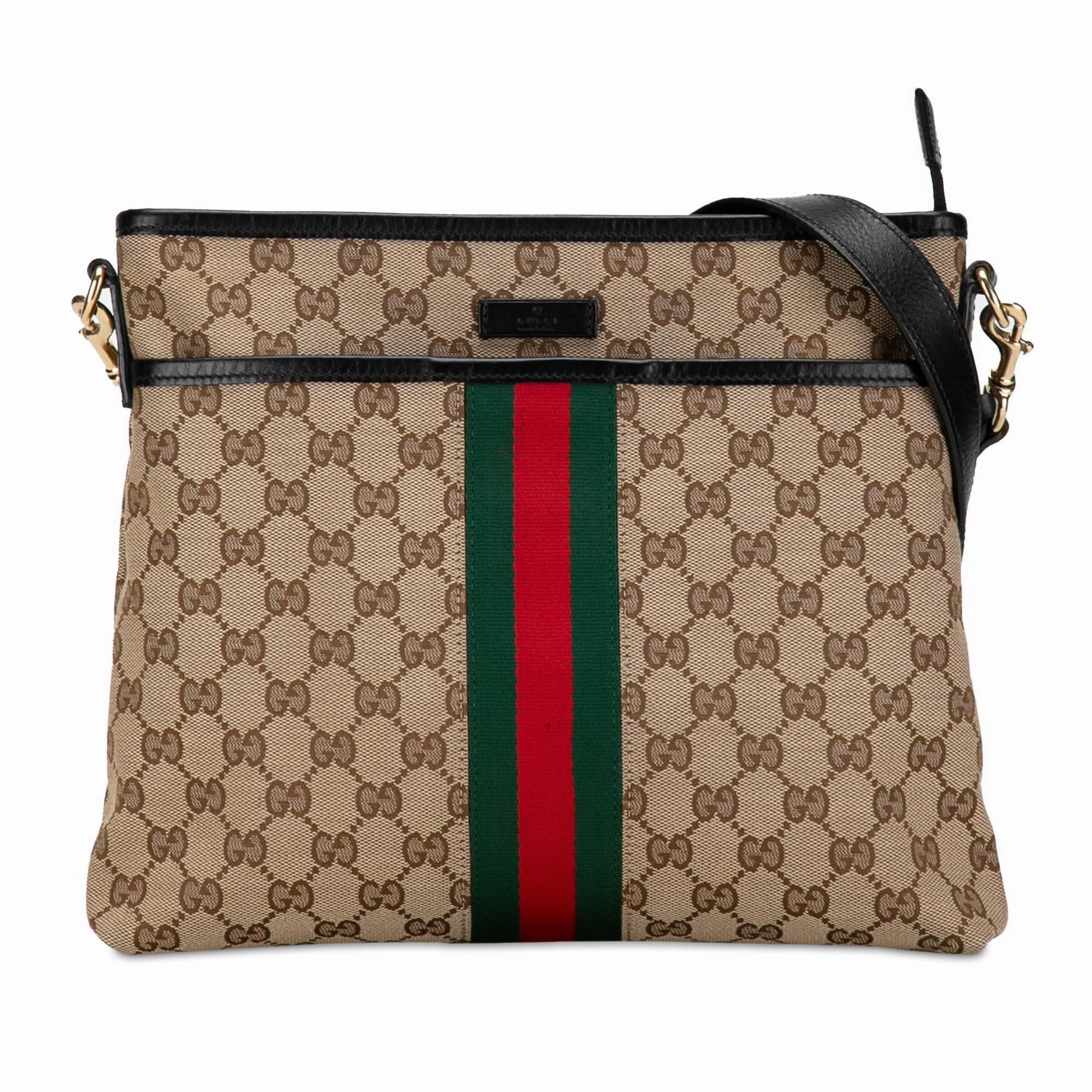 Gucci GG Canvas Web Crossbody Bag (SHG-I38dSw)