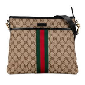 Gucci GG Canvas Web Crossbody Bag (SHG-I38dSw)