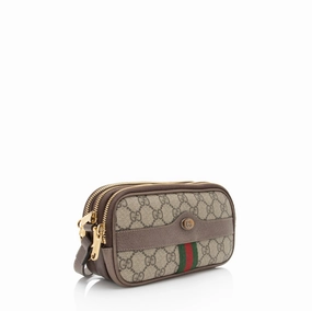 Gucci GG Supreme Ophidia Triple Zip Crossbody Bag (SHF-HPxCwf)