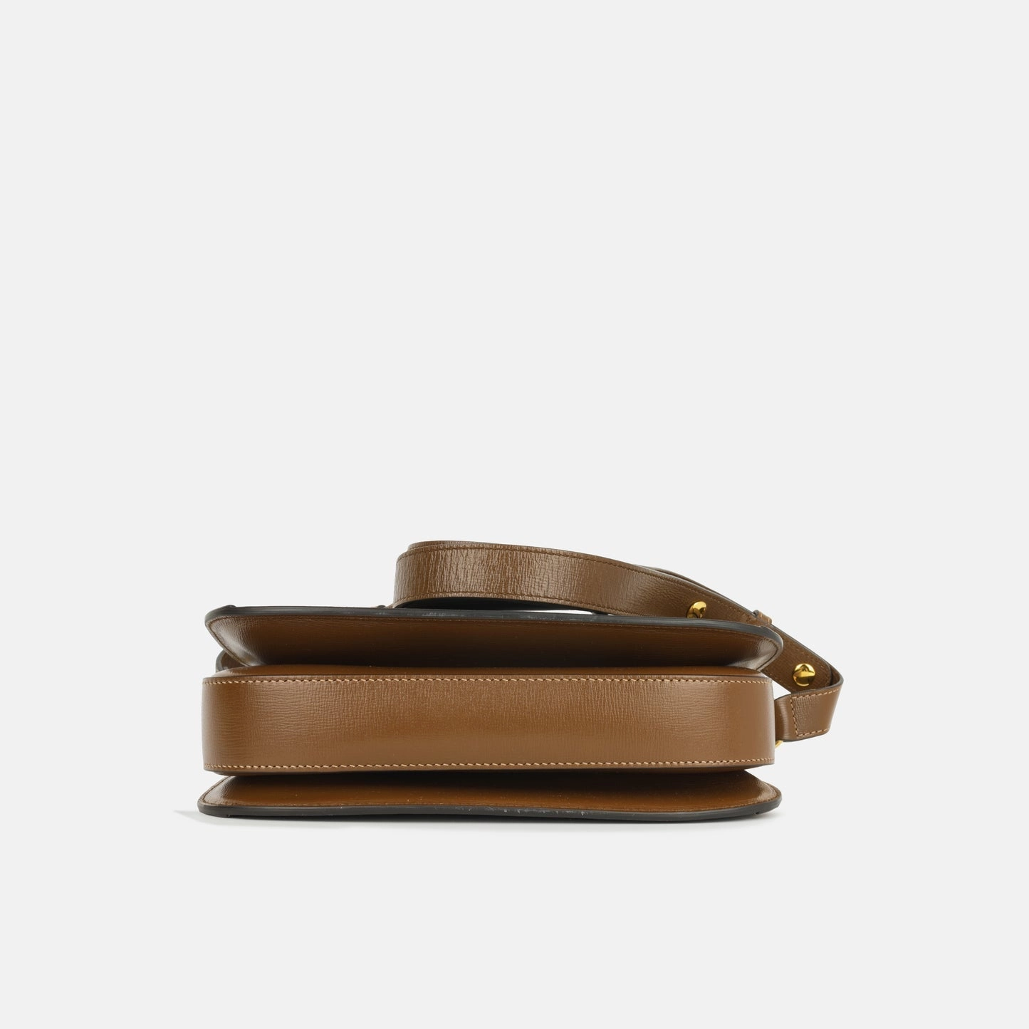 Gucci Gucci - Small Horsebit Crossbody 1955 - Beige/Dark brown GG Supreme canvas GHW - Pre-Loved