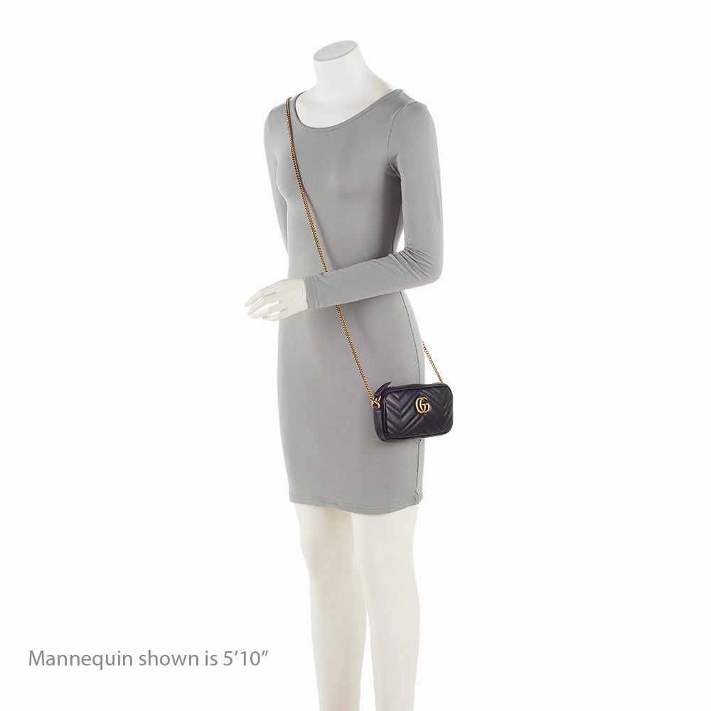 Gucci Matelasse Leather GG Marmont Small Crossbody (SHF-EJfMHM)