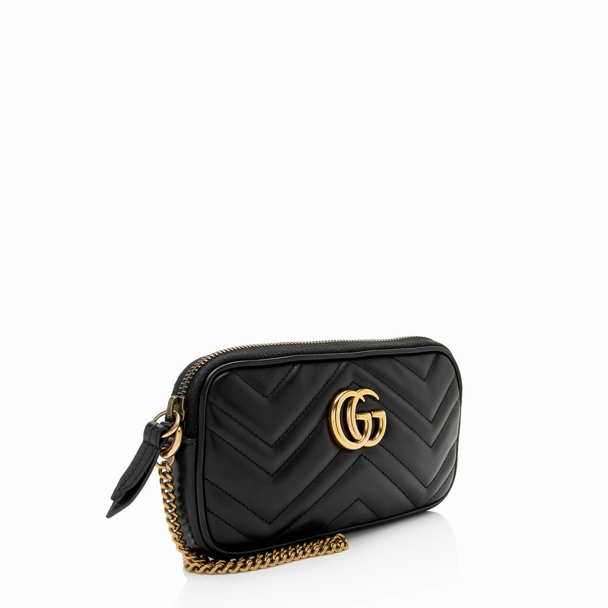 Gucci Matelasse Leather GG Marmont Small Crossbody (SHF-EJfMHM)