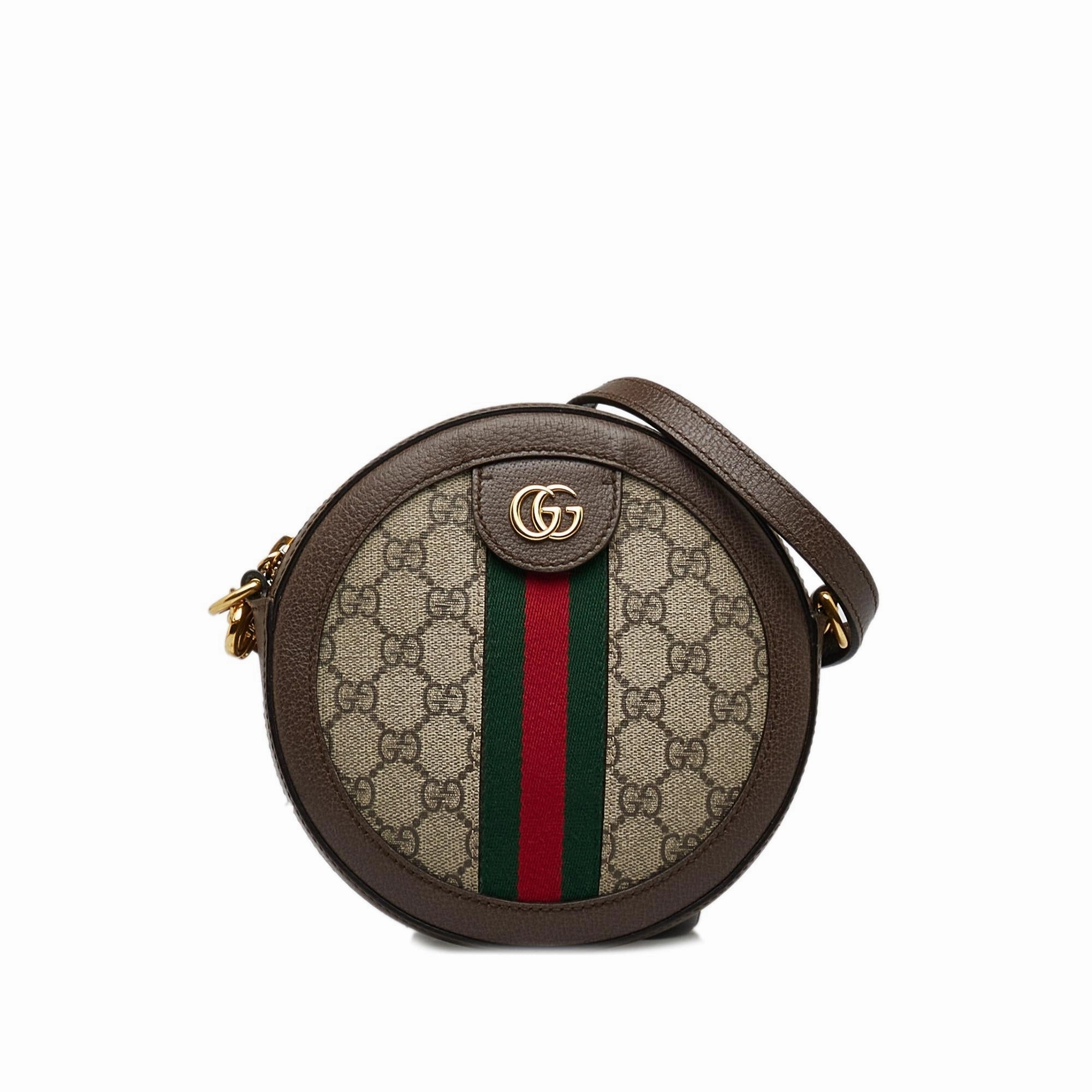 Gucci Mini GG Supreme Round Ophidia Crossbody (SHG-oKTNkt)