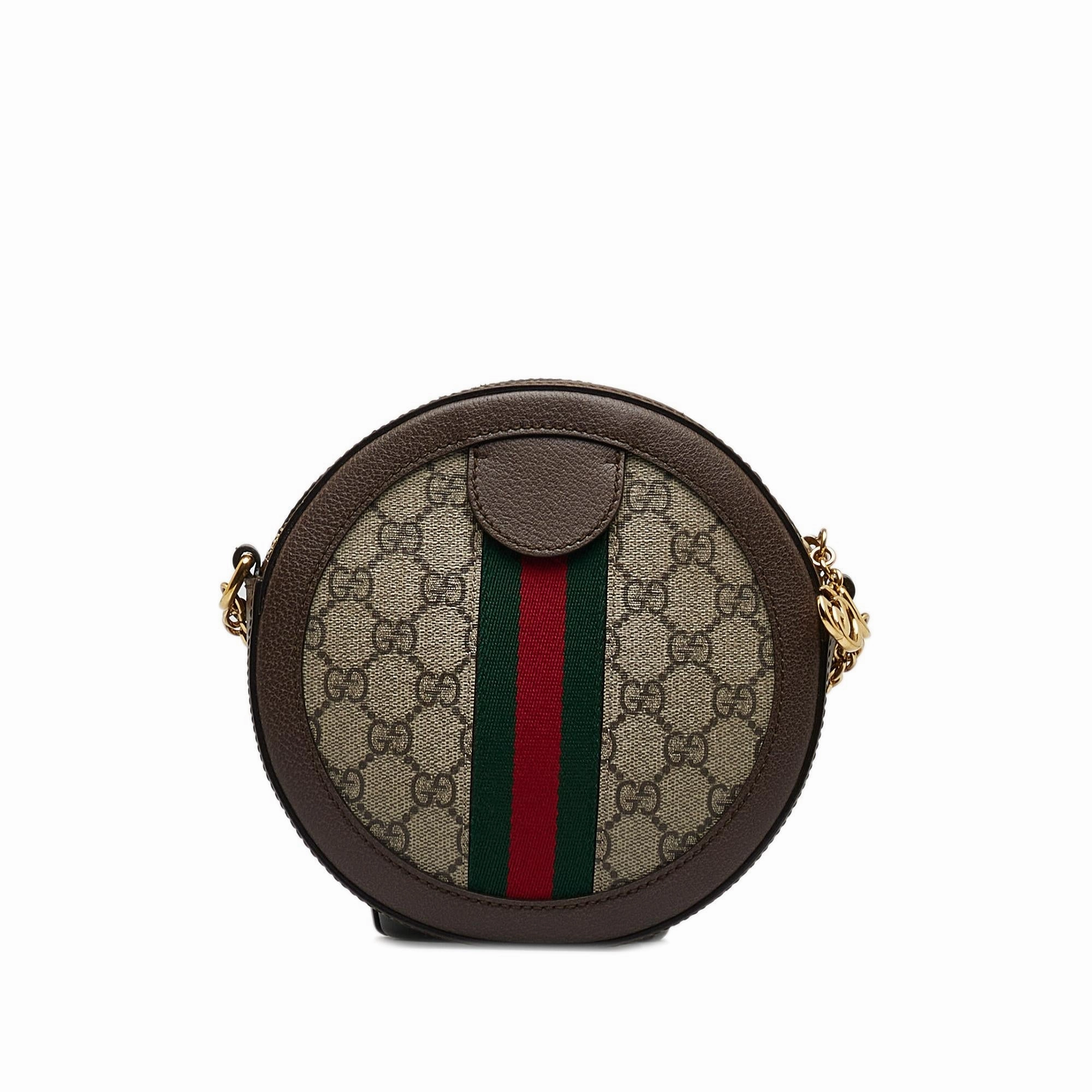 Gucci Mini GG Supreme Round Ophidia Crossbody (SHG-oKTNkt)