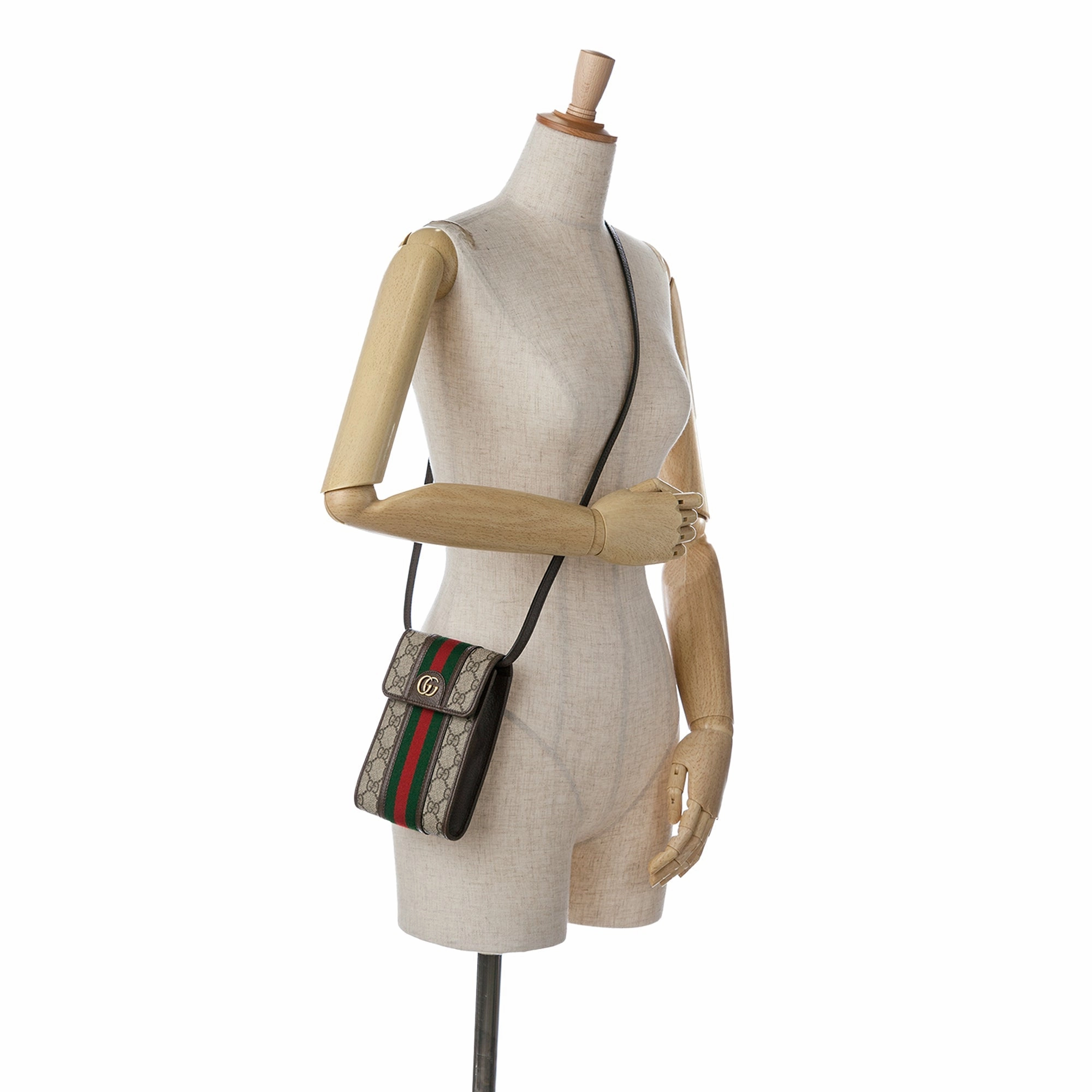 Gucci Mini GG Supreme Web Ophidia Crossbody Bag (22523)