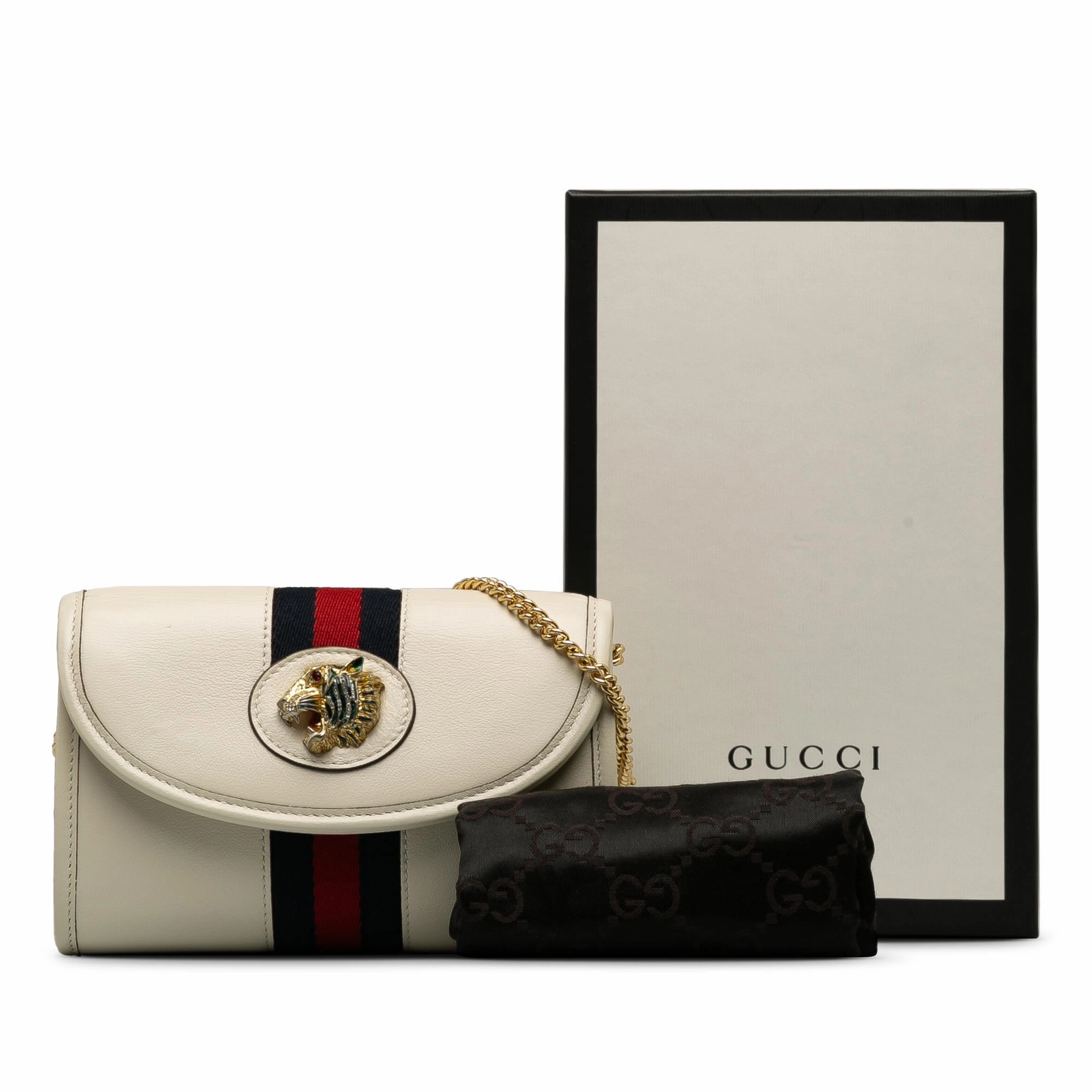 Gucci Mini Rajah Web Chain Crossbody Bag (SHG-qSdeie)
