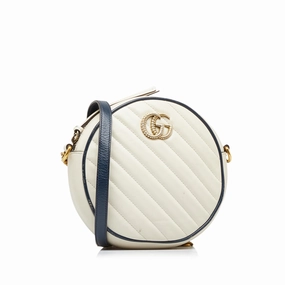 Gucci Mini Torchon GG Marmont Round Crossbody Bag (SHG-QPna6L)