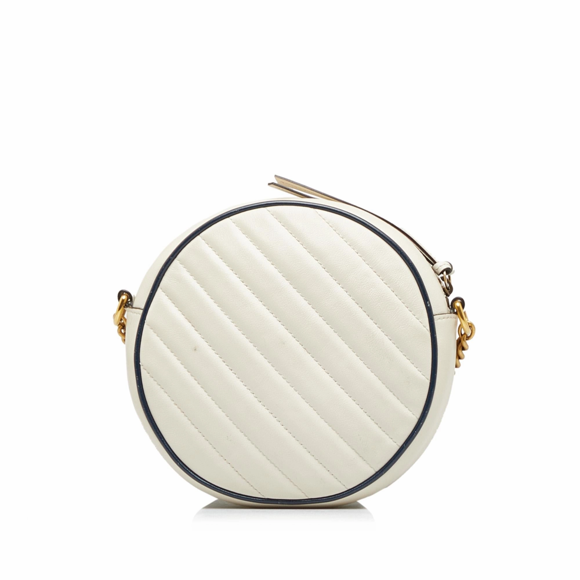 Gucci Mini Torchon GG Marmont Round Crossbody Bag (SHG-QPna6L)