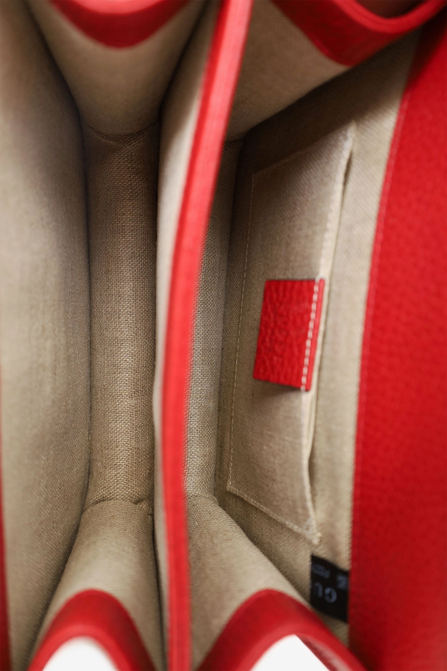 Gucci Red Leather Interlocking G Small Dollar Crossbody Bag