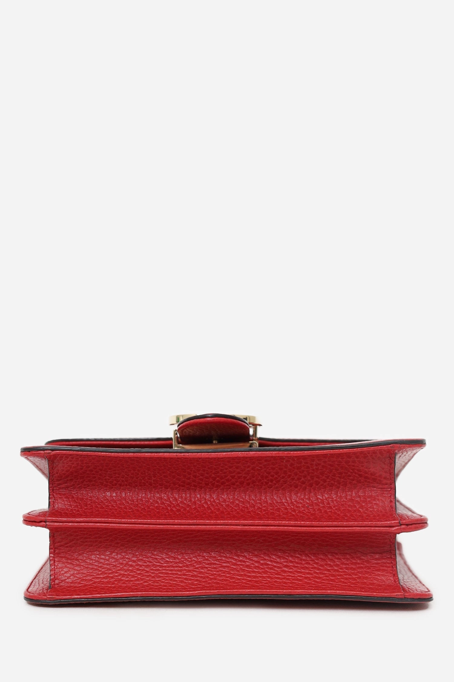 Gucci Red Leather Interlocking G Small Dollar Crossbody Bag