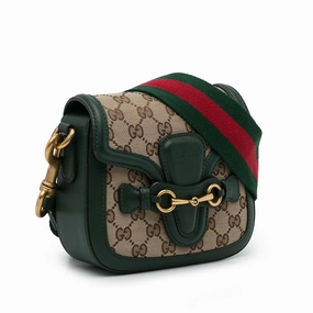 Gucci Small GG Canvas Lady Web Crossbody (SHG-JoFLho)