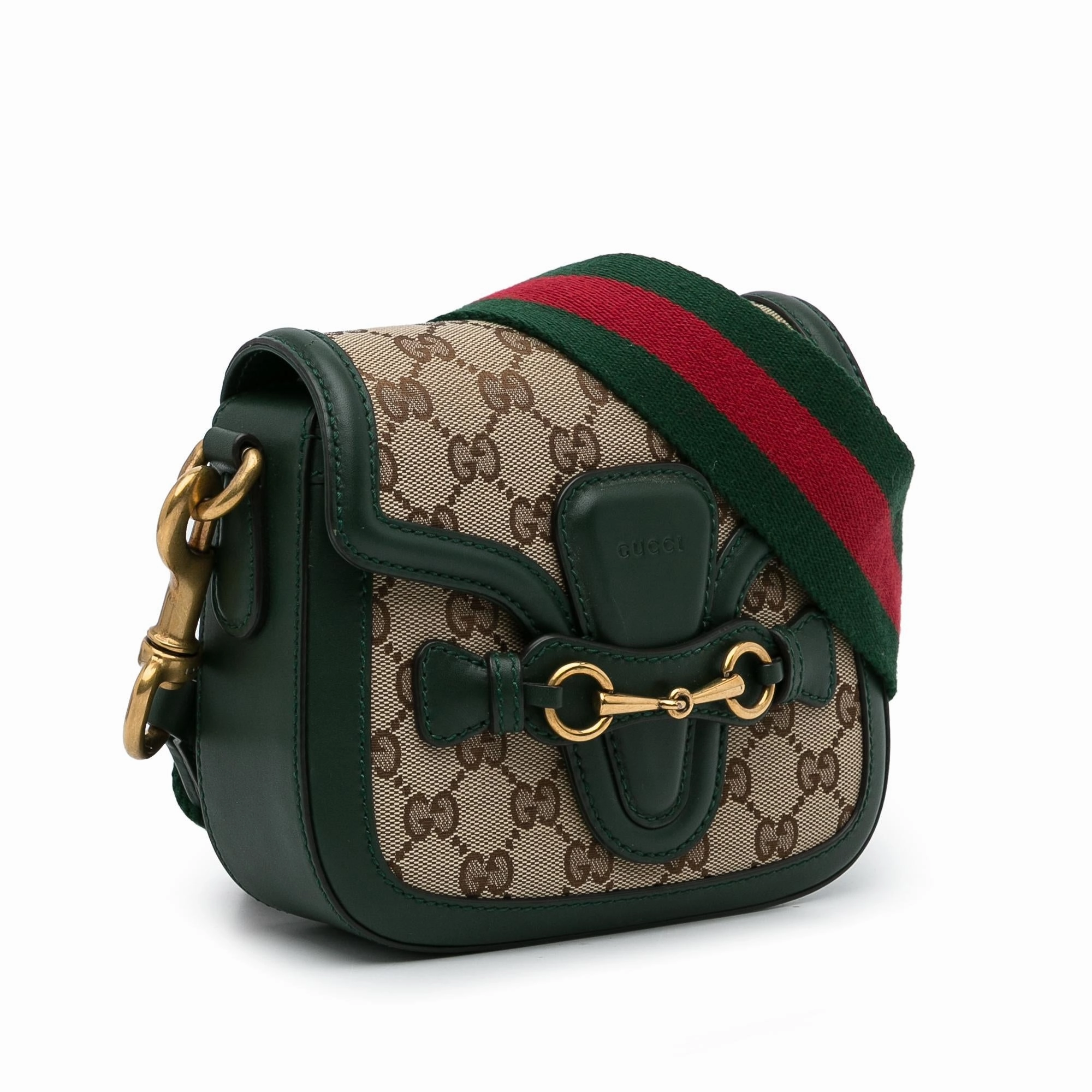 Gucci Small GG Canvas Lady Web Crossbody (SHG-JoFLho)