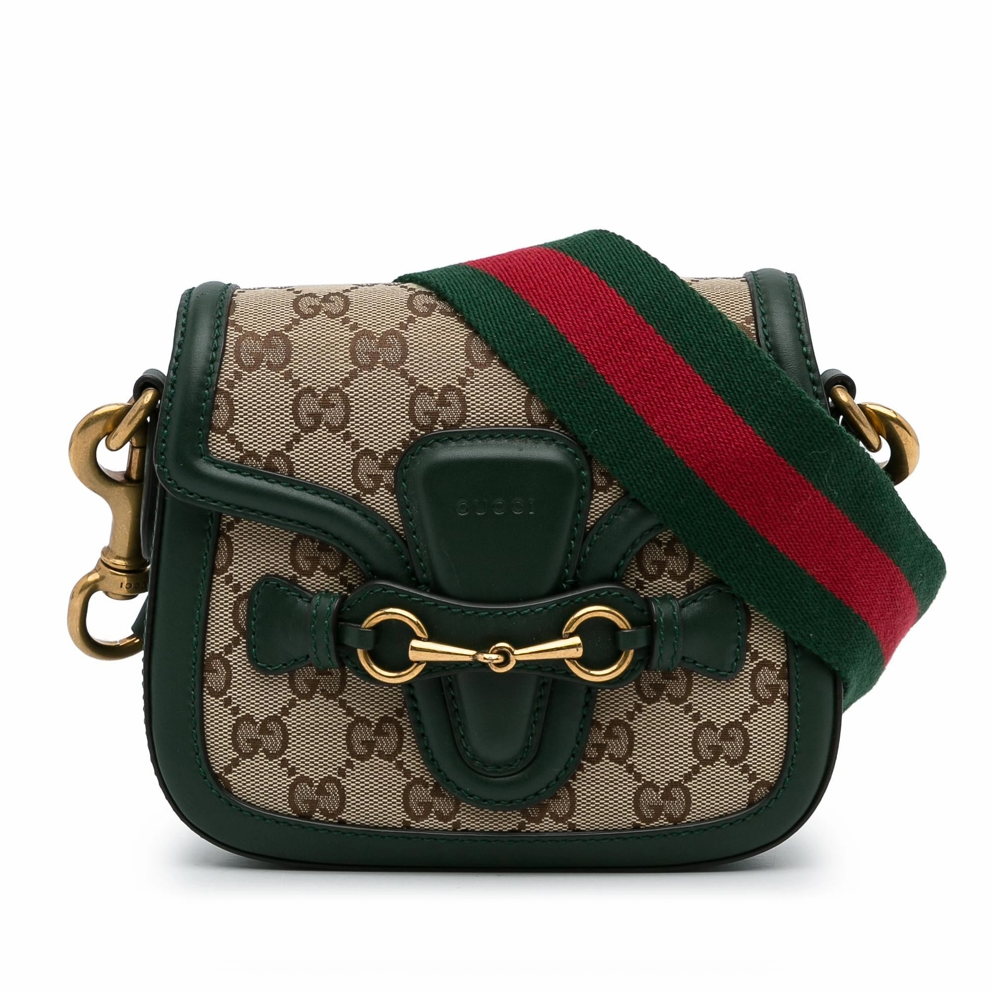 Gucci Small GG Canvas Lady Web Crossbody (SHG-JoFLho)