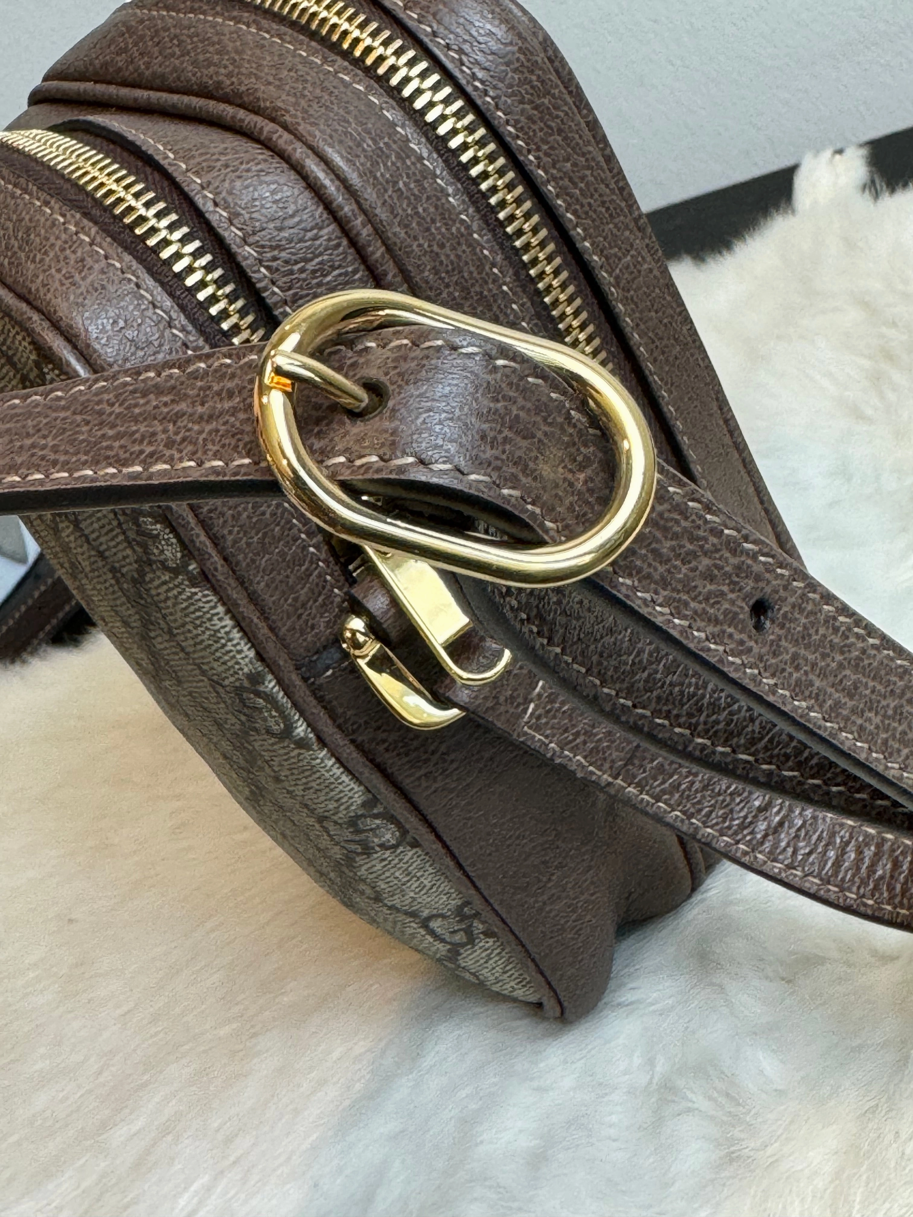 GUCCI Supreme Mini Ophidia Double Zip Crossbody