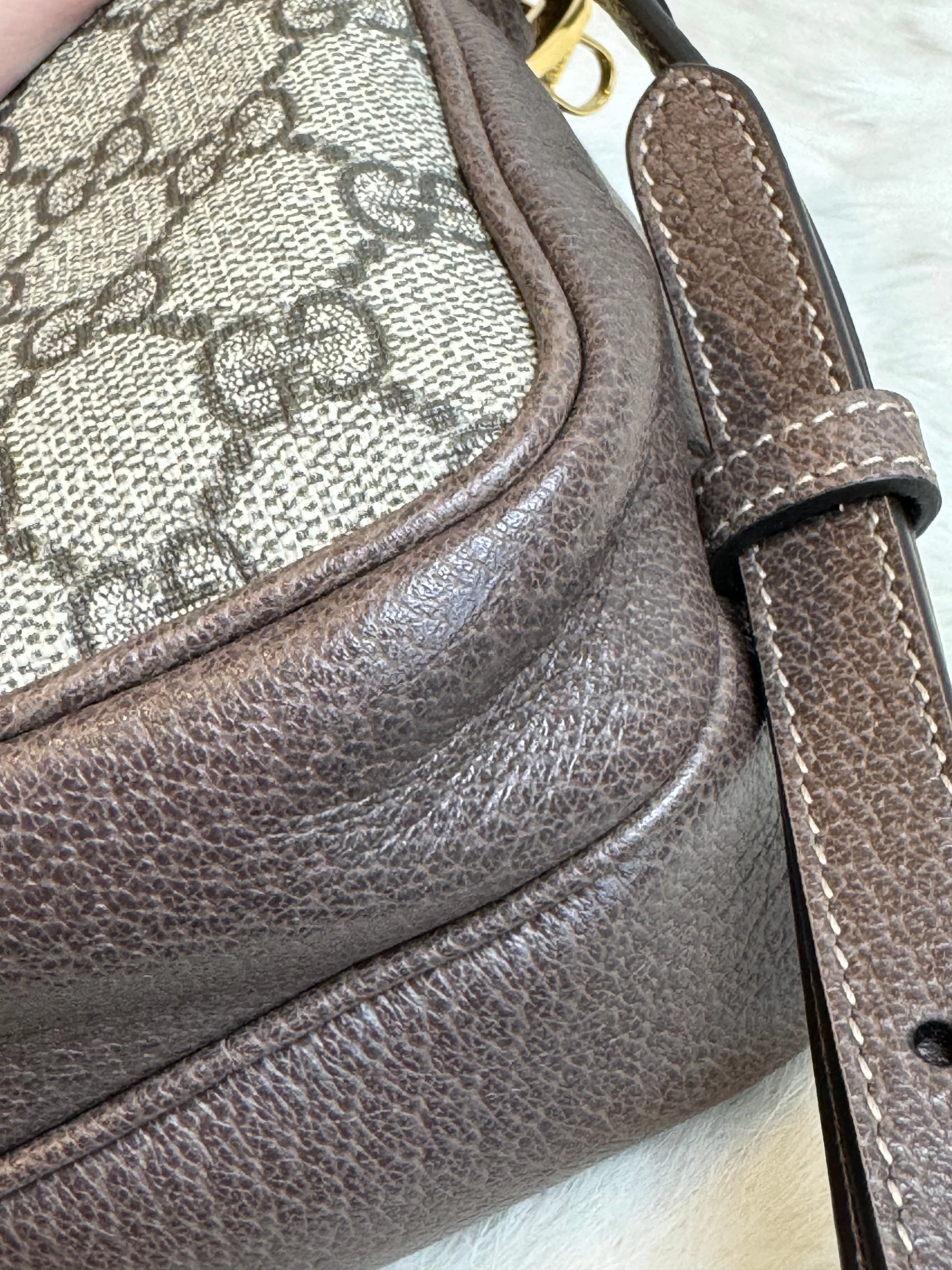GUCCI Supreme Mini Ophidia Double Zip Crossbody