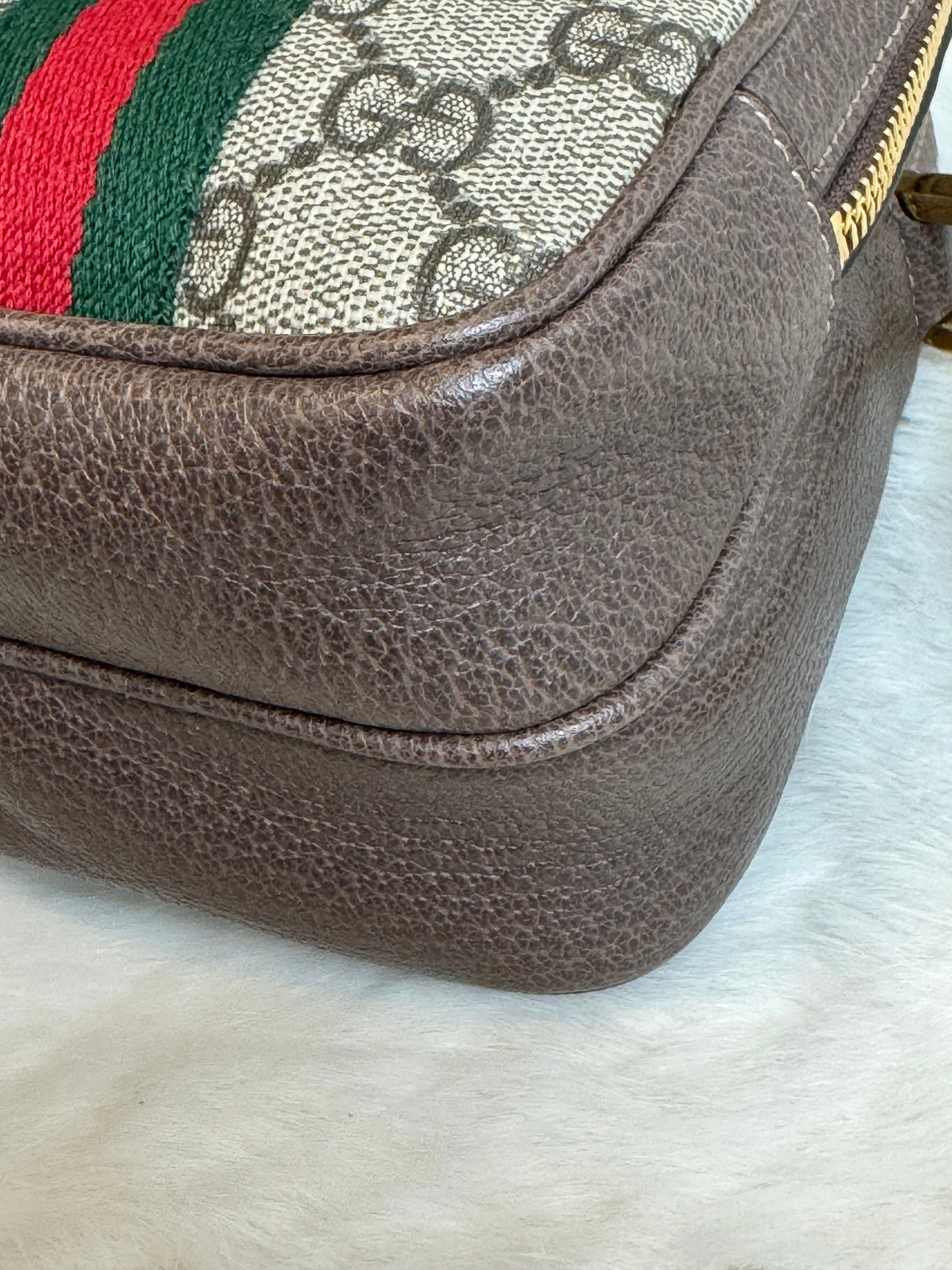 GUCCI Supreme Mini Ophidia Double Zip Crossbody