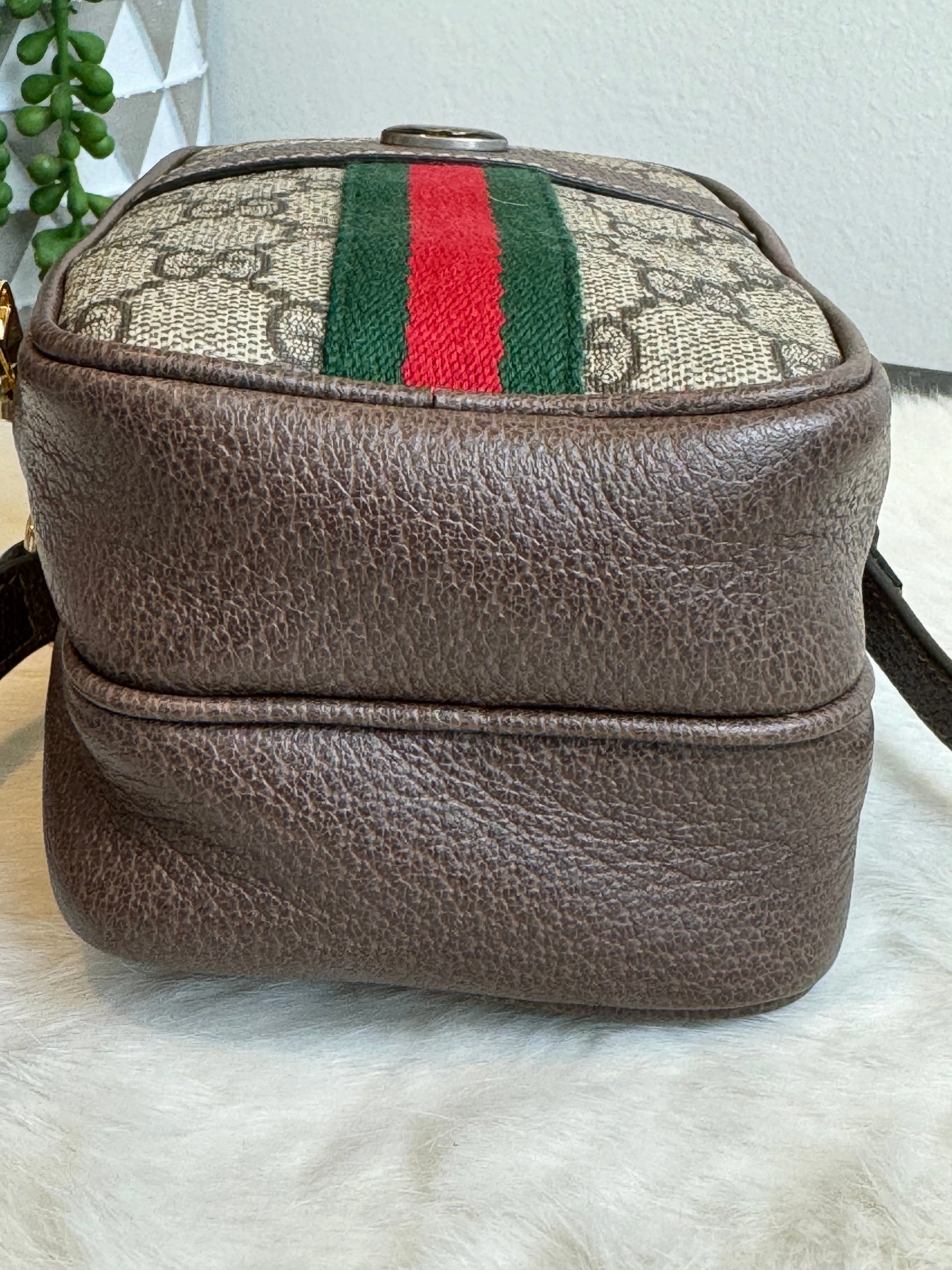 GUCCI Supreme Mini Ophidia Double Zip Crossbody