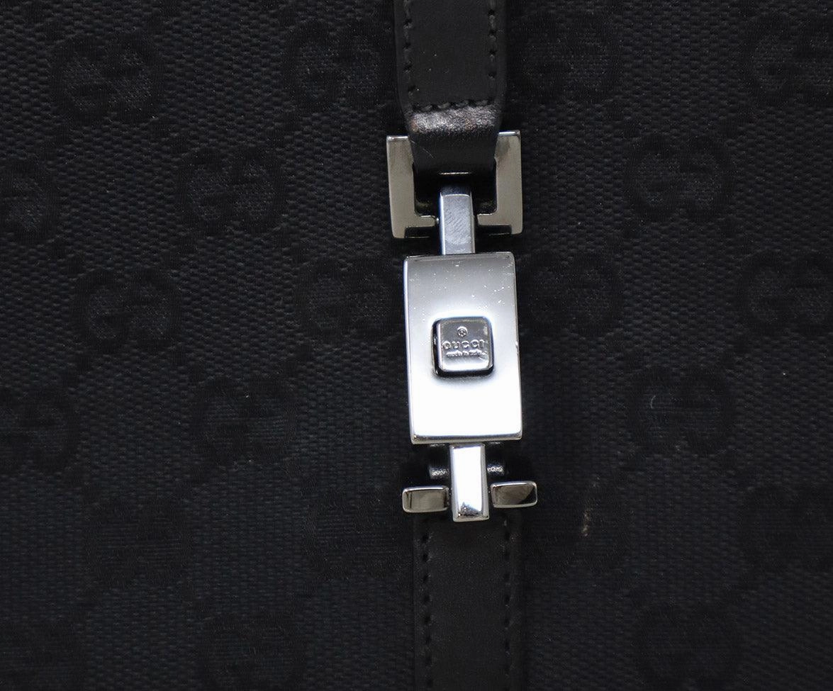 Gucci Vintage Black Monogram Jackie O Bag
