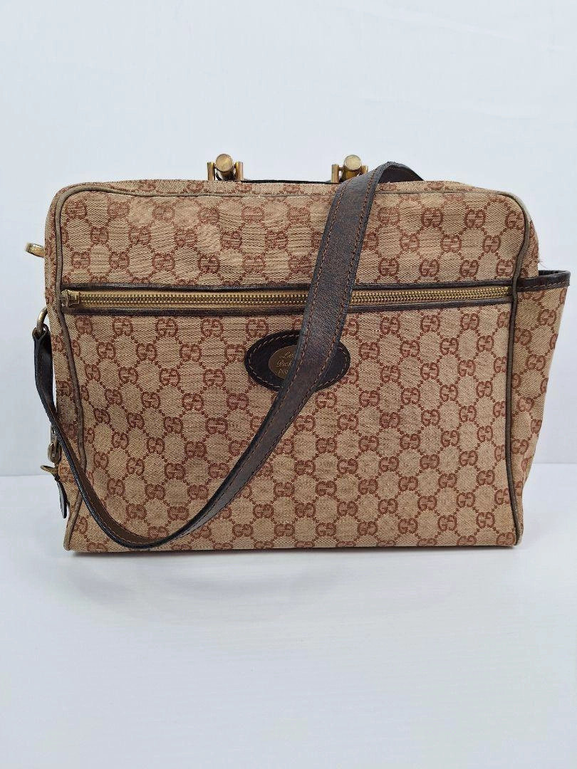 Gucci Vintage Monogram Mid Century Travel Bag