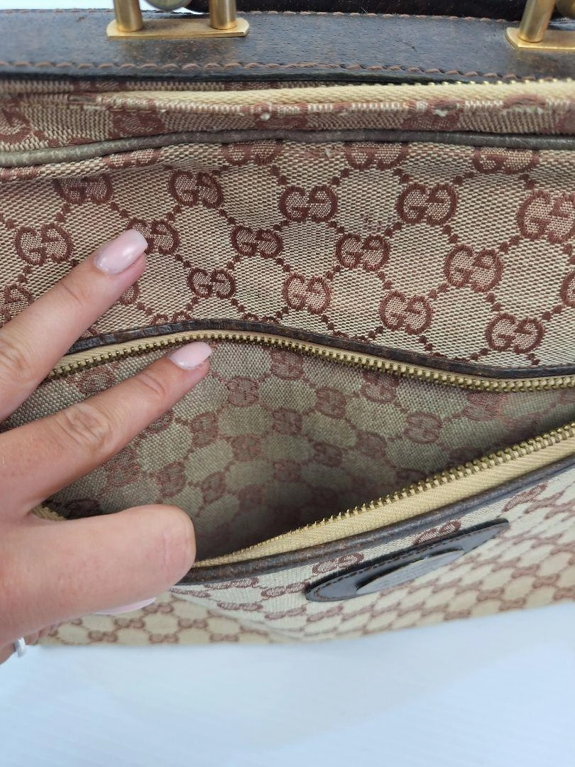 Gucci Vintage Monogram Mid Century Travel Bag