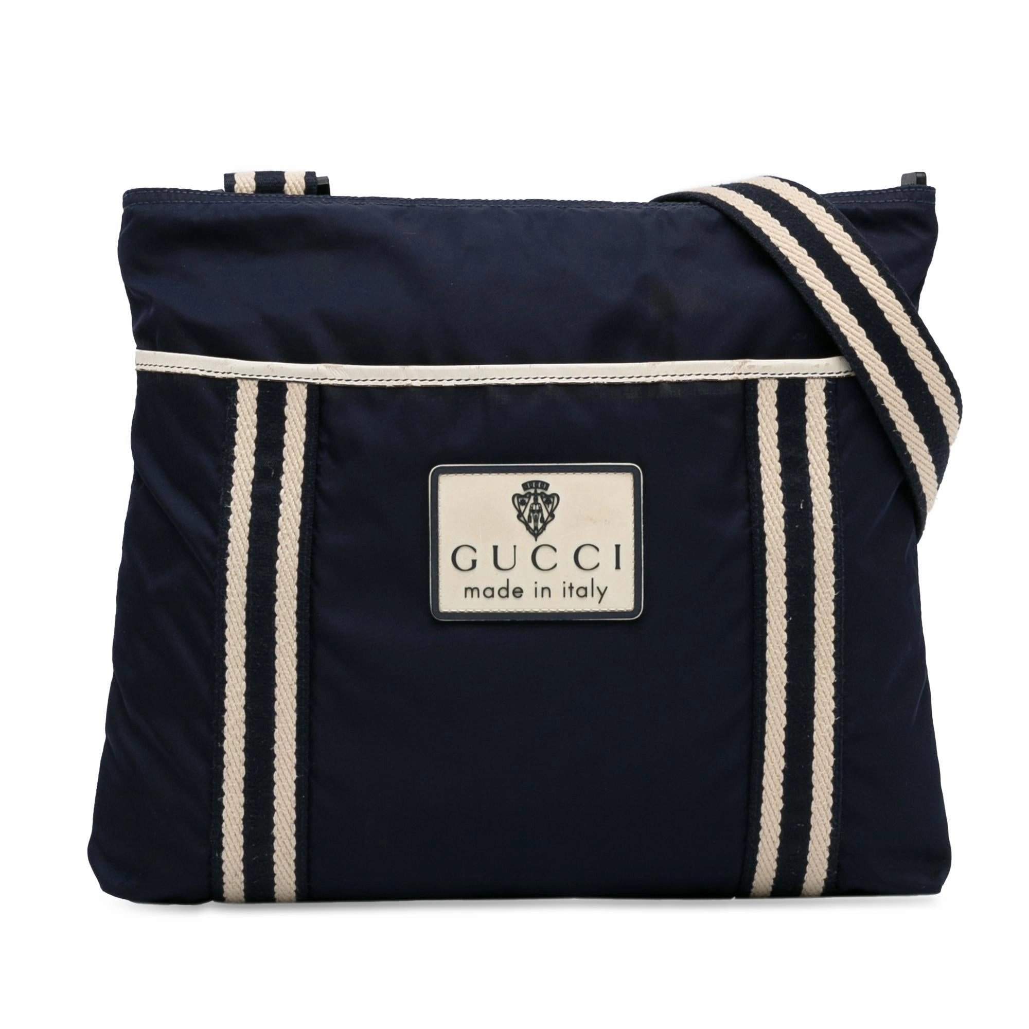 Gucci Web Crest Nylon Crossbody (SHG-RAJYVJ)