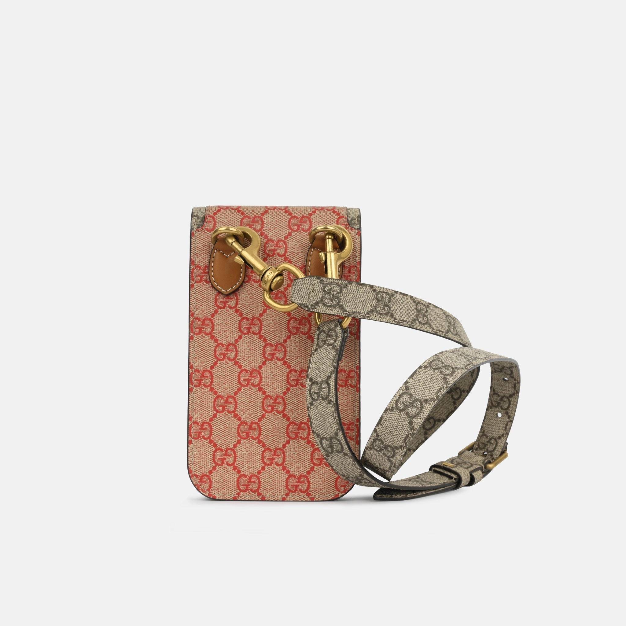 Gucci Web Flap Phone Holder Crossbody (NWT)