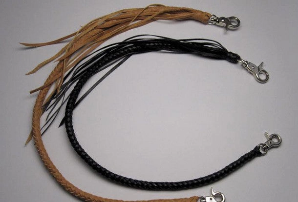 Handmade leather braided wallet Chain for chain wallet biker wallet trucker wallet
