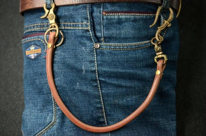 Handmade Leather Cool Punk Rock Eagle Wallet Chain Biker Trucker Wallet Chain Trucker Wallet Chain for Men