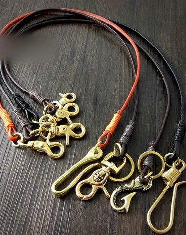Handmade Leather Cool Punk Rock Wallet Chain Biker Trucker Wallet Chain Trucker Wallet Chain for Men