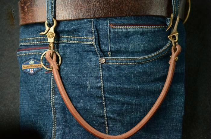 Handmade Leather Cool Punk Rock Wallet Chain Biker Trucker Wallet Chain Trucker Wallet Chain for Men