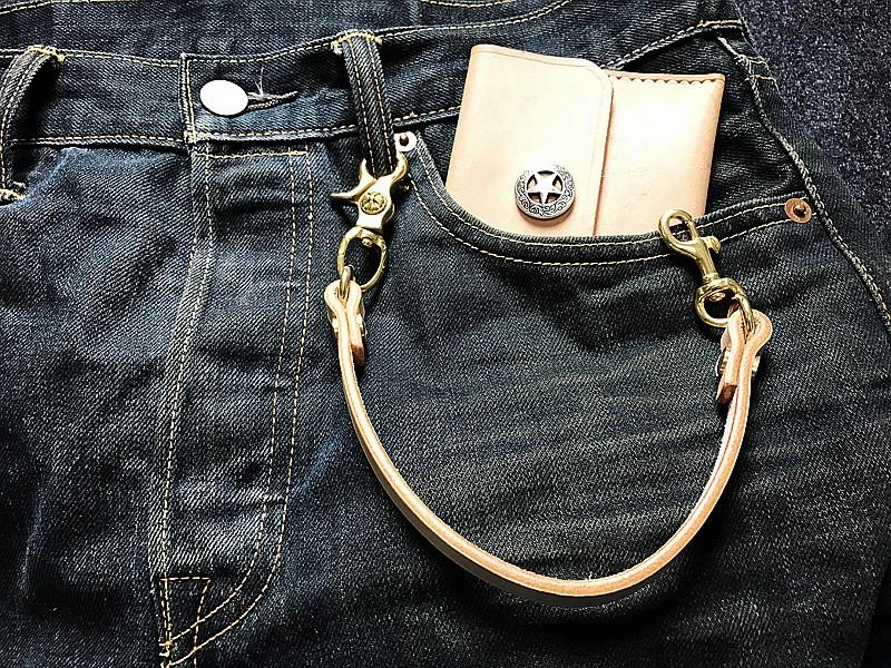 Handmade Leather Cool Punk Rock Wallet Chain Biker Trucker Wallet Chain Trucker Wallet Chain for Men