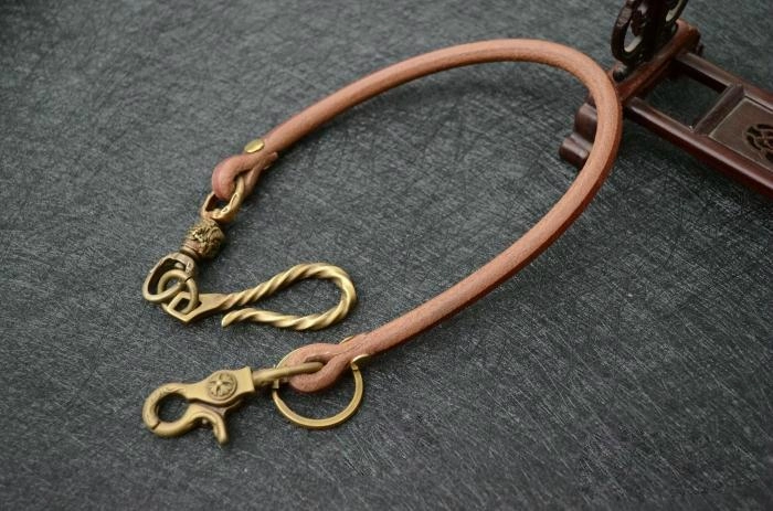 Handmade Leather Cool Punk Rock Wallet Chain Biker Trucker Wallet Chain Trucker Wallet Chain for Men
