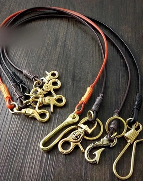 Handmade Leather Cool Punk Rock Wallet Chain Biker Trucker Wallet Chain Trucker Wallet Chain for Men