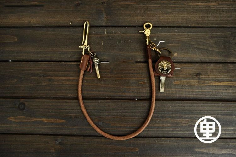 Handmade Vintage Leather Mens Wallet Chain Biker Wallet Chain Pants Chain For Men
