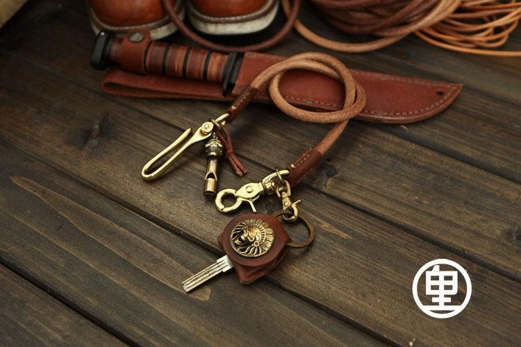 Handmade Vintage Leather Mens Wallet Chain Biker Wallet Chain Pants Chain For Men