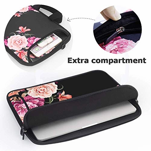 HAOCOO 13 13.3 inch Laptop Shoulder Bag Water-Resistant Neoprene Computer Case Sleeve with Handle
