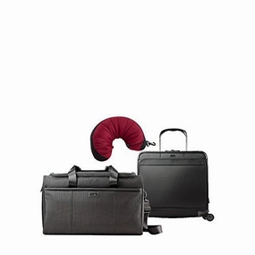 Hartmann Ratio | 3-Piece Set | Travel Duffel & Long Journey Expandable Glider, Travel Pillow