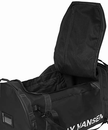Helly Hansen Duffel 2 Water Resistant Packable Bag with Optional Backpack Straps, 70-liter (Meduim), 990 Black