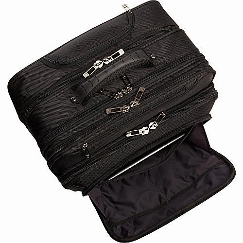 Heritage Polyester Wheeled Business Case Briefcase, Black, One Size