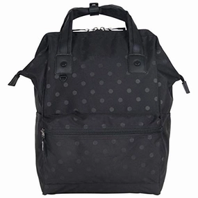 Heritage Travelware Women's Polka Dot Polyester 15" Laptop Backpack, Black One Size