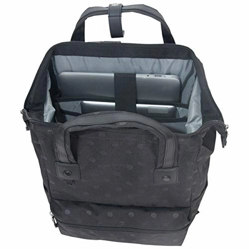 Heritage Travelware Women's Polka Dot Polyester 15" Laptop Backpack, Black One Size