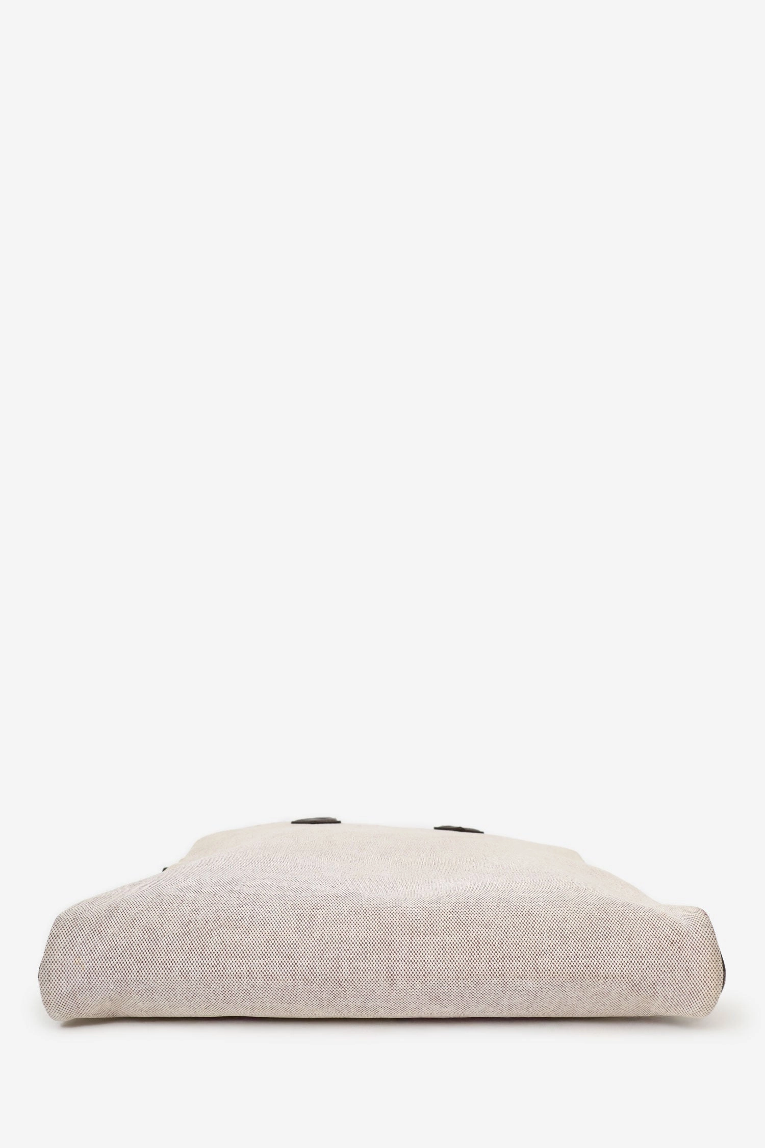 Hermes 2006 Brown/Beige Canvas/Leather Heeboo Tote