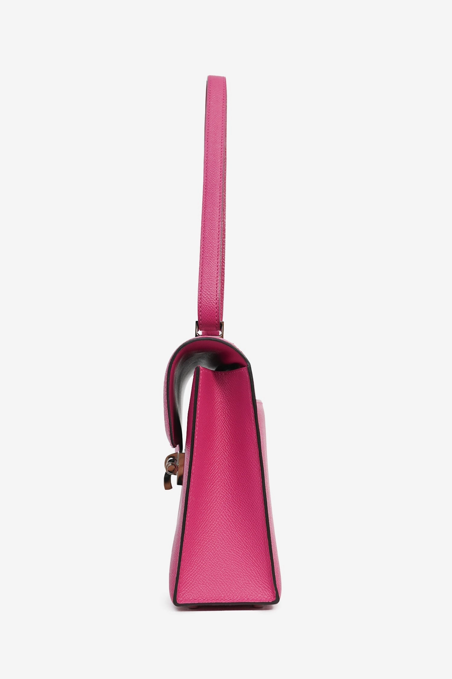 Hermes 2017 Rose Pourpre Epsom Leather Verrou 23 Crossbody Bag PHW