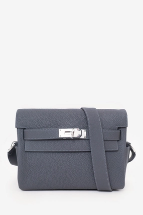 Hermes 2024 Grey Togo Leather Kelly Messenger Bag