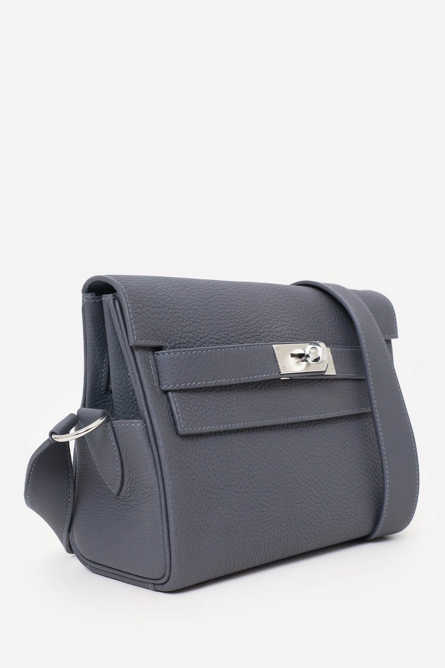 Hermes 2024 Grey Togo Leather Kelly Messenger Bag