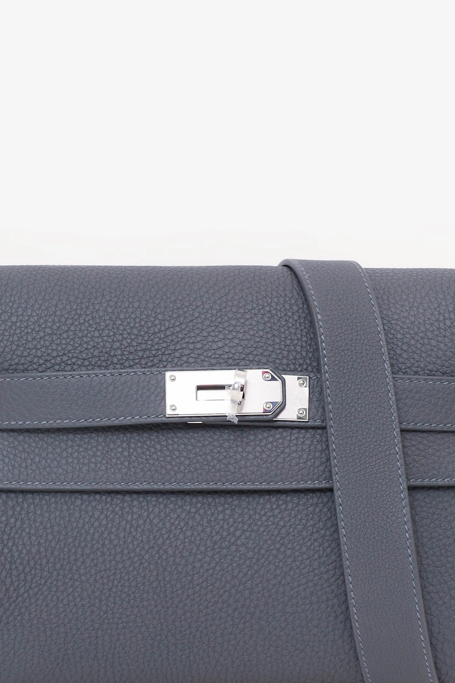 Hermes 2024 Grey Togo Leather Kelly Messenger Bag